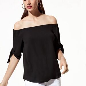 Babaton x Aritzia Malik Black Off Shoulder Top Size medium